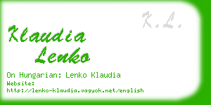 klaudia lenko business card